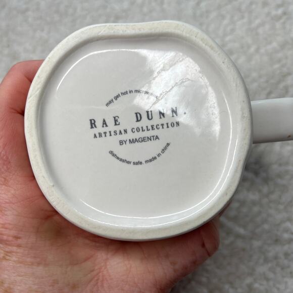 Rae Dunn Artisan Collection Mug "Mine" Red Writing - Picture 4 of 5